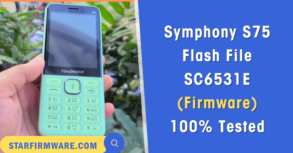 Symphony S75 flash file firmware
