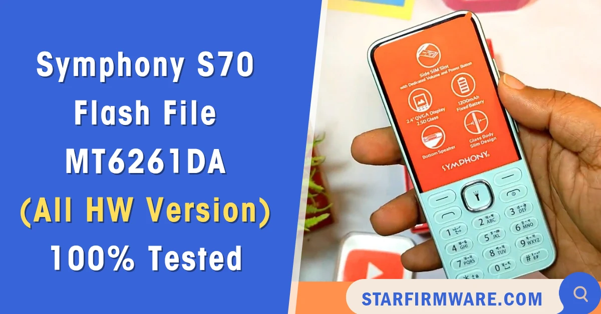 Symphony S70 flash file firmware mt6261